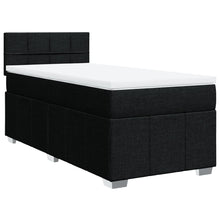 Boxspring met matras stof zwart 80x200 cm