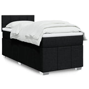 Boxspring 80x200 cm zwart met matras