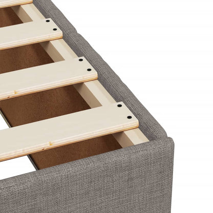 Boxspring met matras stof taupe 80x200 cm