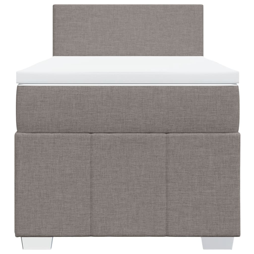 Boxspring Met Matras Stof 90 x 190 cm Taupe