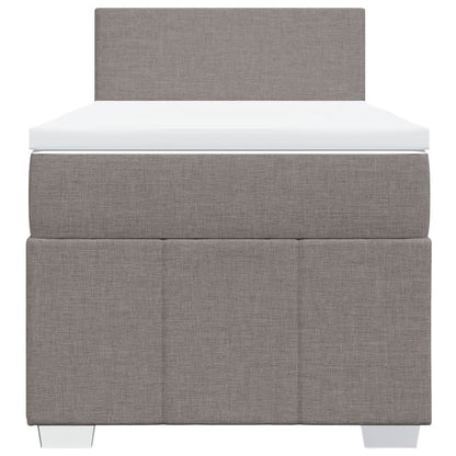 Boxspring Met Matras Stof 90 x 190 cm Taupe