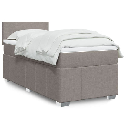 Boxspring Met Matras Stof 90 x 190 cm Taupe