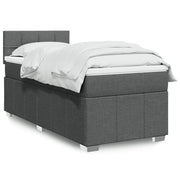 Boxspring met matras 90x190 cm donkergrijs