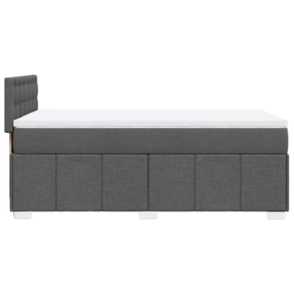 Boxspring met matras stof donkergrijs 90x190 cm