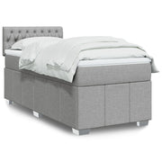 Boxspring 90x200 cm lichtgrijs met matras
