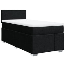 Boxspring met matras stof zwart 100x200 cm