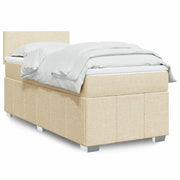 Boxspring 100x200 cm crèmekleurig pocketvering