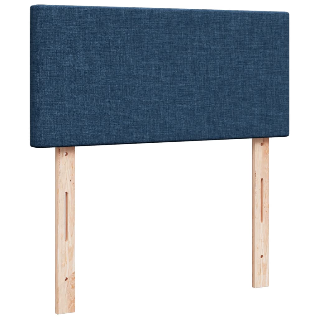 Boxspring met matras stof blauw 100x200 cm