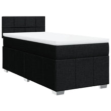 Boxspring met matras stof zwart 100x200 cm