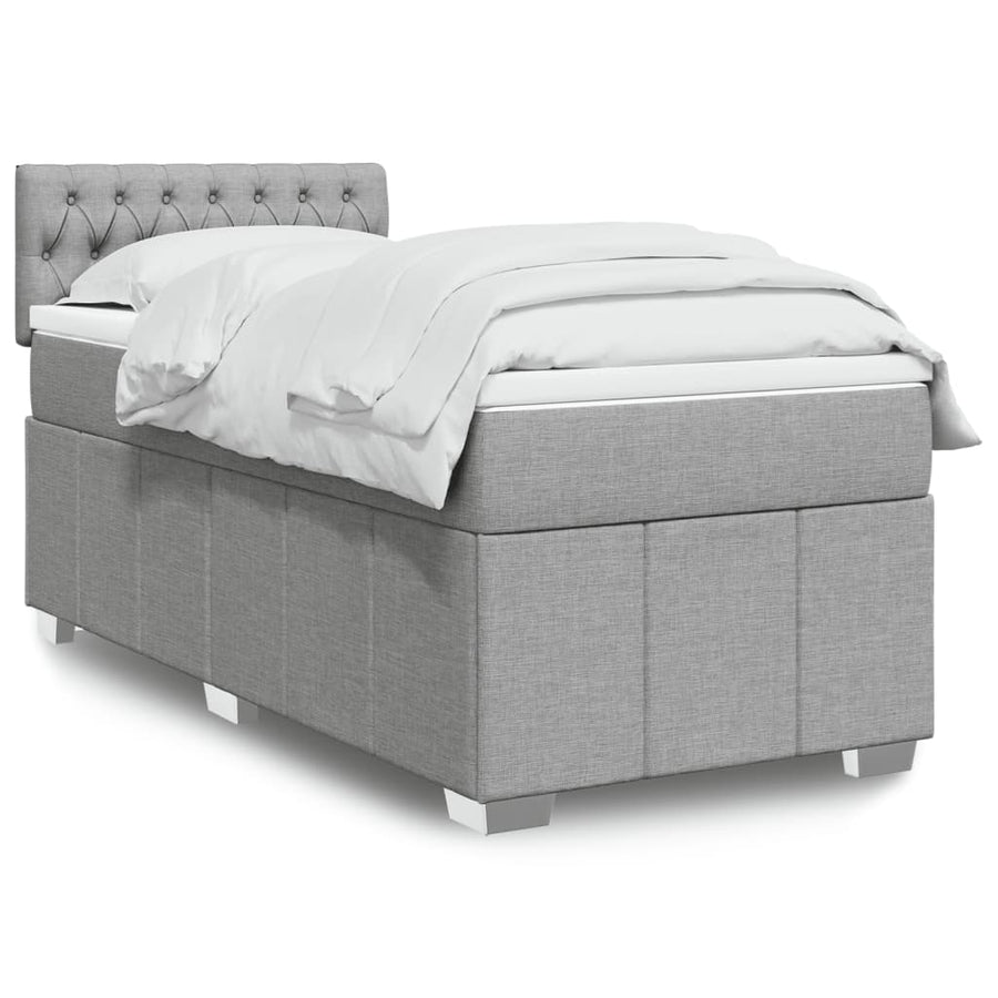 Boxspring Met Matras Stof 100 x 200 cm