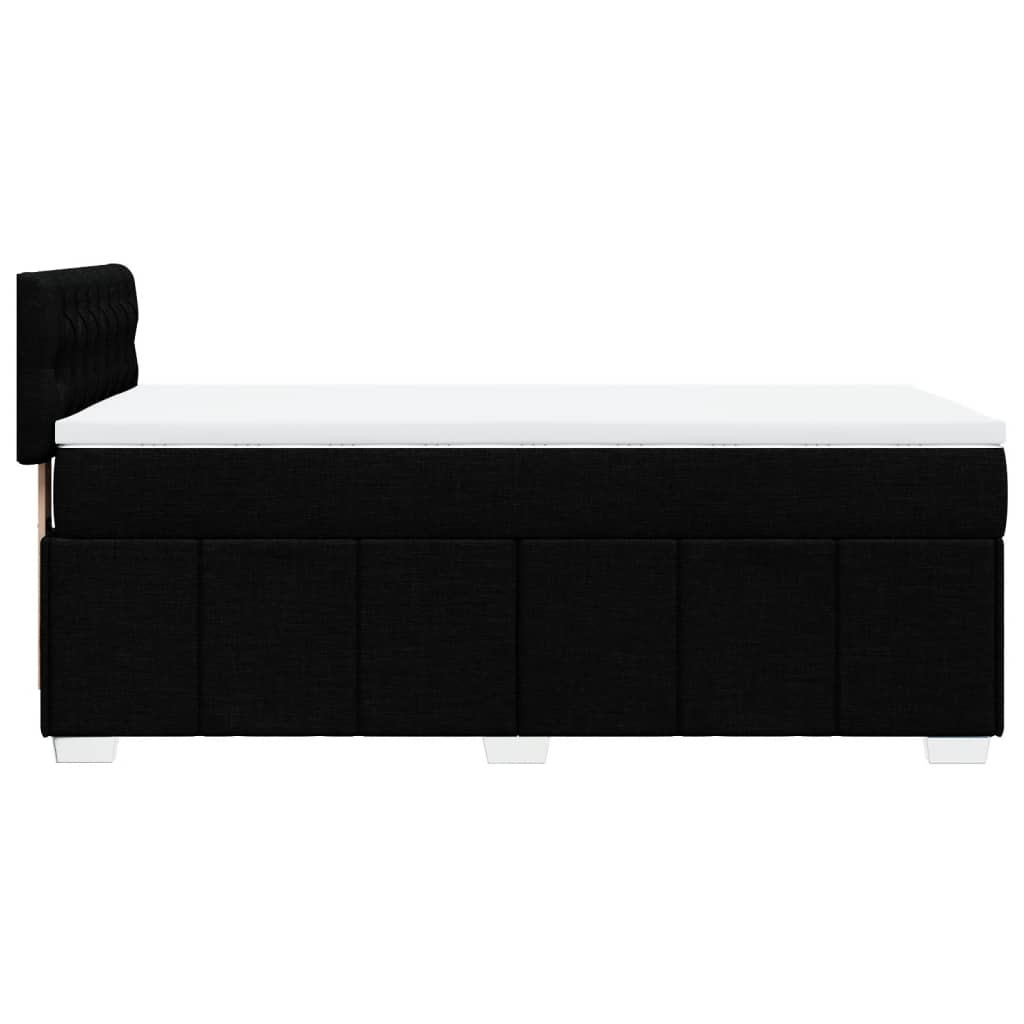 Boxspring met matras stof zwart 100x200 cm