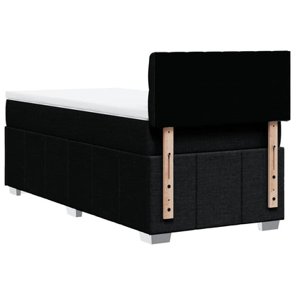 Boxspring met matras stof zwart 100x200 cm