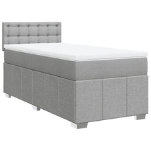 Boxspring Met Matras Stof Lichtgrijs 100X200 Cm