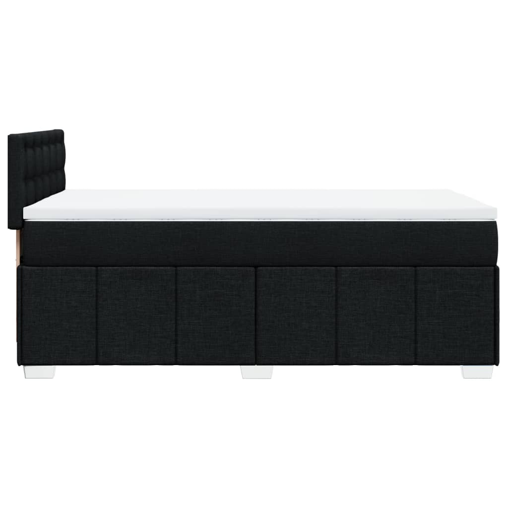 Boxspring met matras stof zwart 100x200 cm
