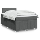 Boxspring met matras 120x190 cm donkergrijs