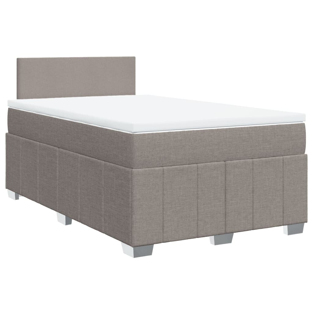 Boxspring met matras stof taupe 120x190 cm
