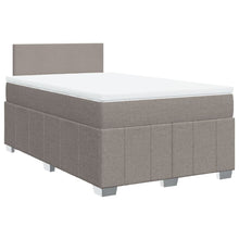Boxspring met matras stof taupe 120x190 cm