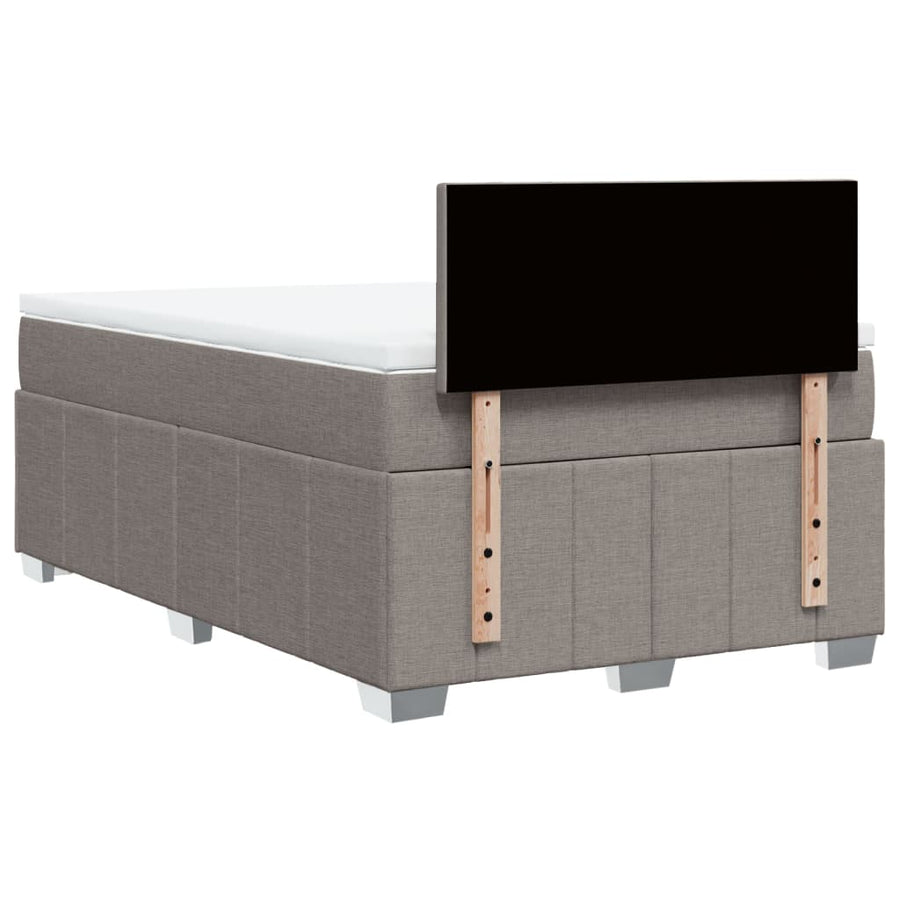 Boxspring met matras stof taupe 120x190 cm