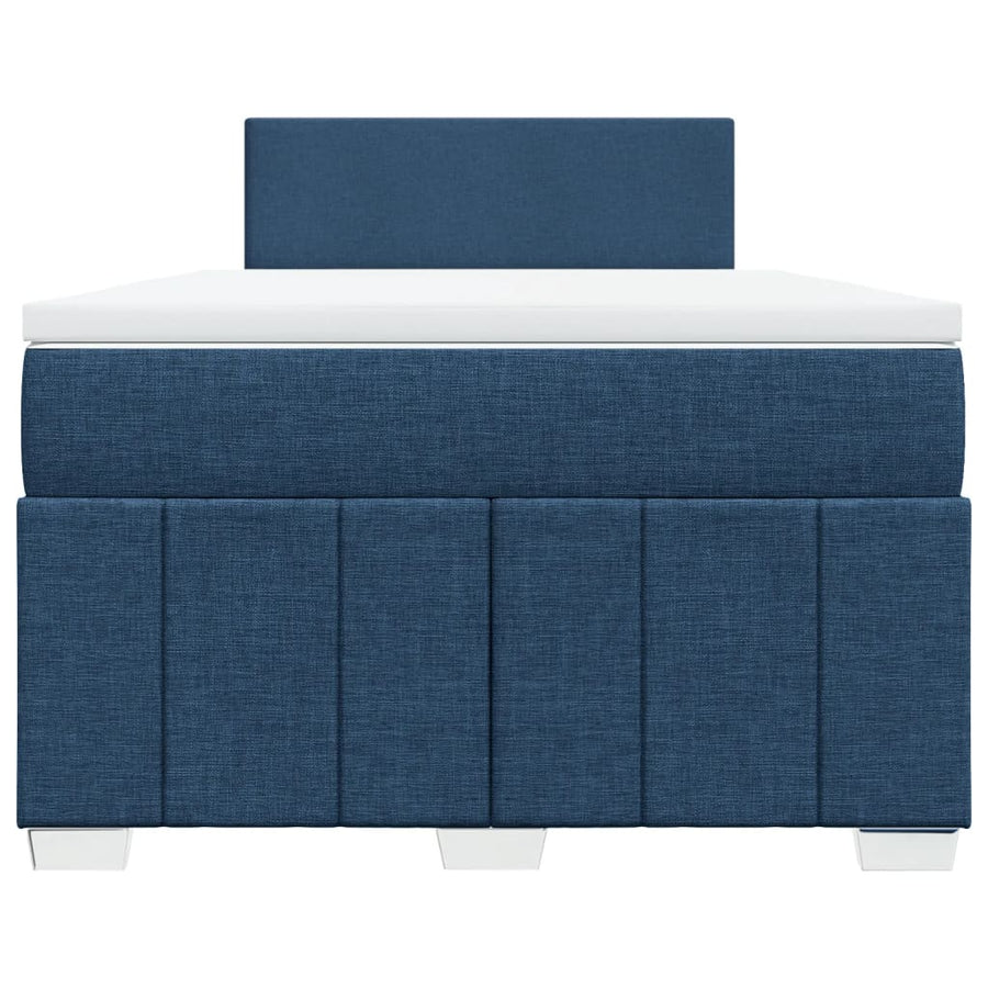 Boxspring Met Matras Stof 120 x 190 cm Blauw