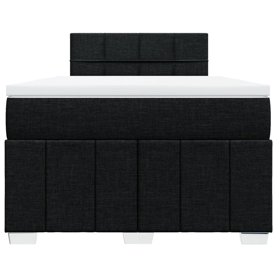 Boxspring met matras stof zwart 120x190 cm