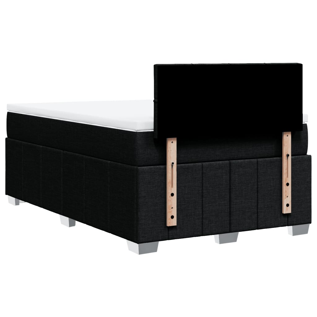 Boxspring met matras stof zwart 120x190 cm