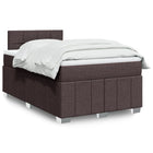 Boxspring met matras stof donkerbruin 120x190 cm