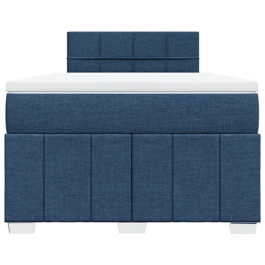 Boxspring Met Matras Stof 120 x 190 cm Blauw