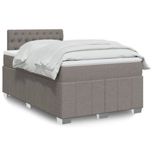 Boxspring met matras stof taupe 120x190 cm