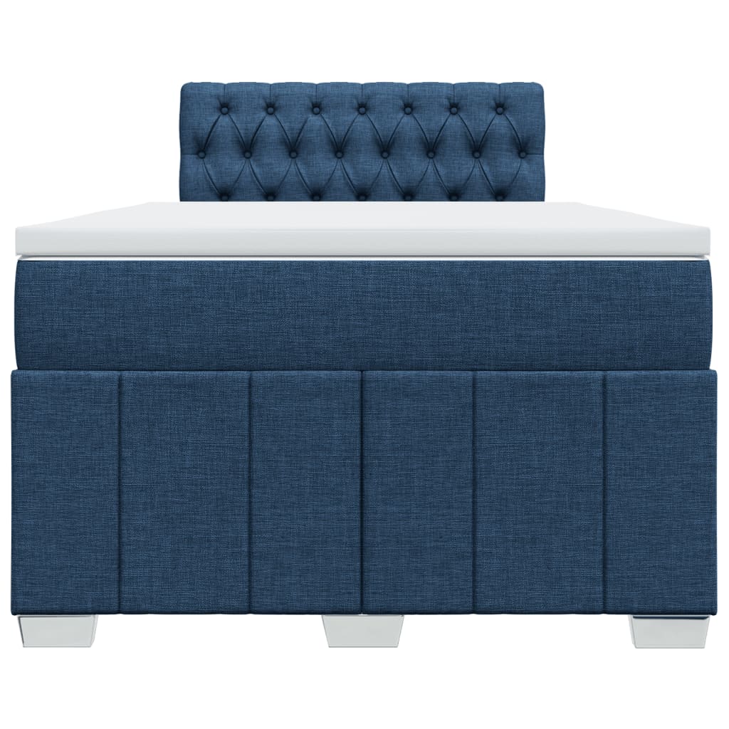Boxspring Met Matras Stof 120 x 190 cm Blauw