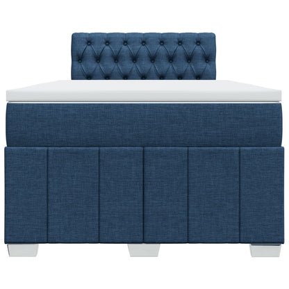Boxspring Met Matras Stof 120 x 190 cm Blauw
