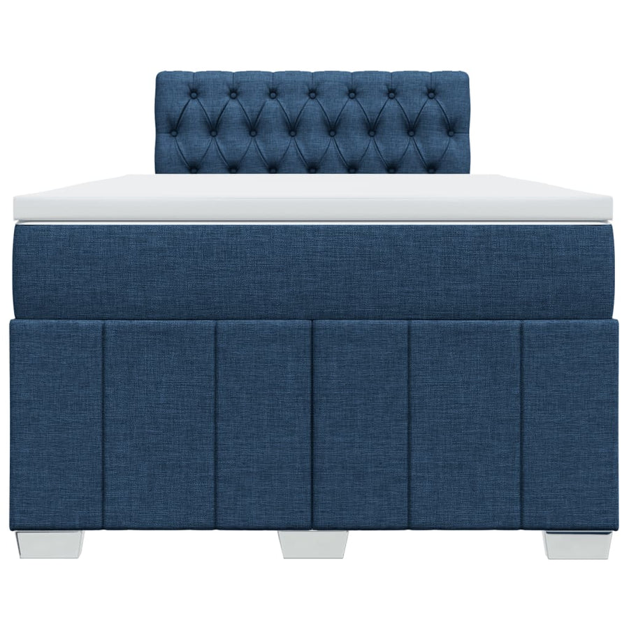 Boxspring Met Matras Stof 120 x 190 cm Blauw