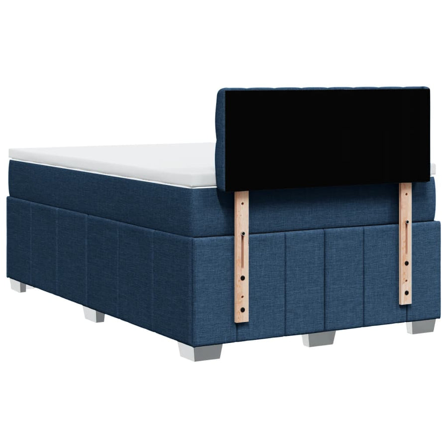 Boxspring Met Matras Stof 120 x 190 cm Blauw