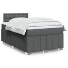 Boxspring 120x190 cm donkergrijs