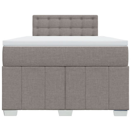 Boxspring met matras stof taupe 120x190 cm