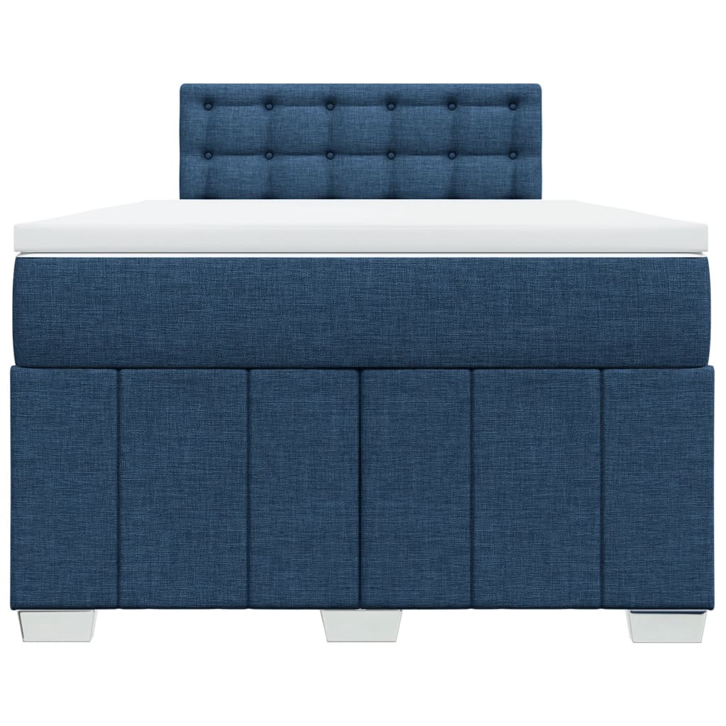 Boxspring Met Matras Stof 120 x 190 cm Blauw