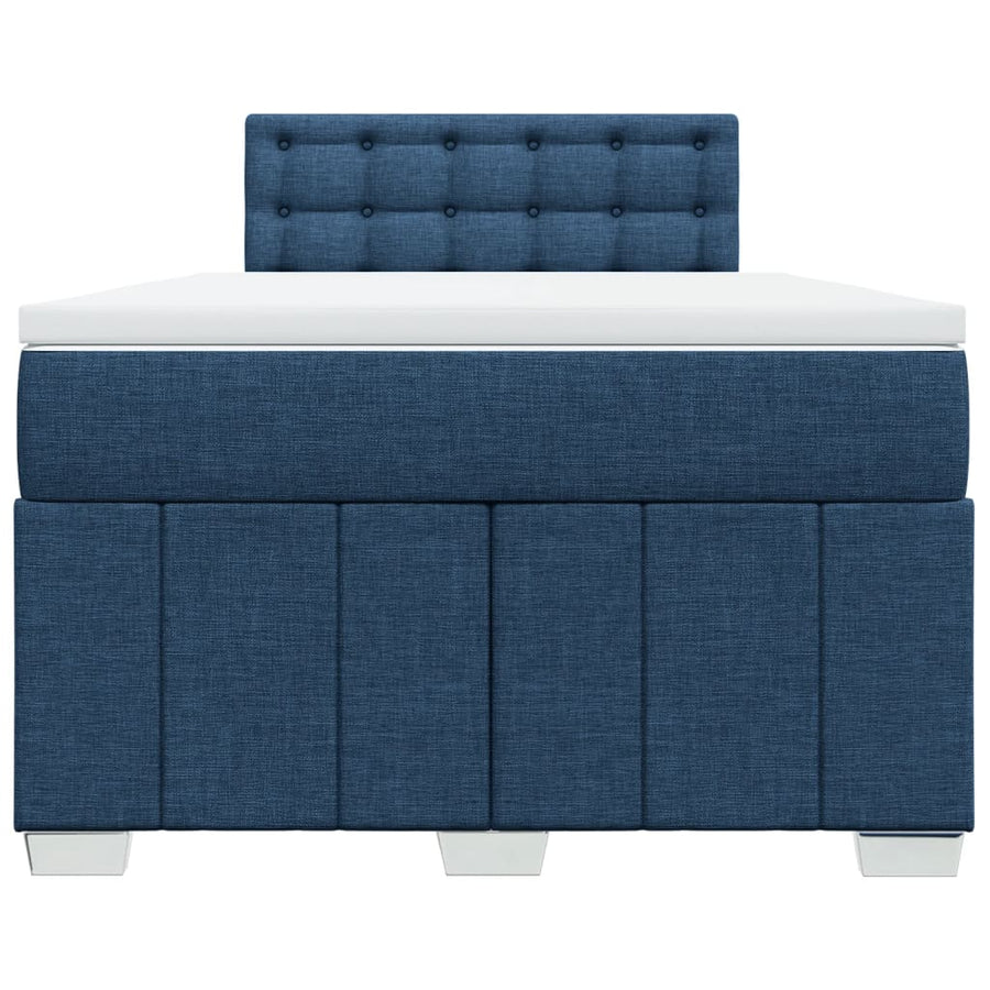 Boxspring Met Matras Stof 120 x 190 cm Blauw