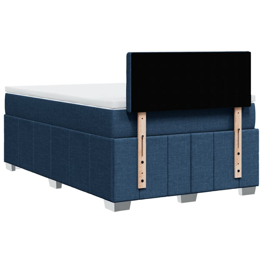 Boxspring Met Matras Stof 120 x 190 cm Blauw