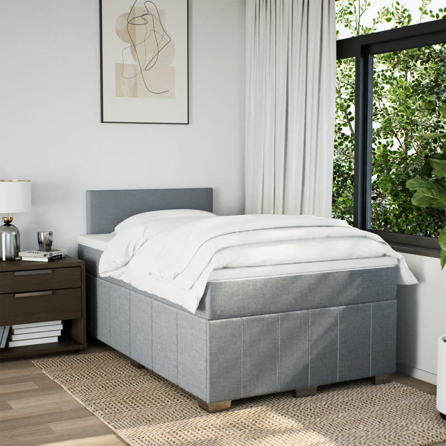 Boxspring Met Matras Stof 120 x 200 cm