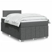 Boxspring 120x200 cm donkergrijs met matras