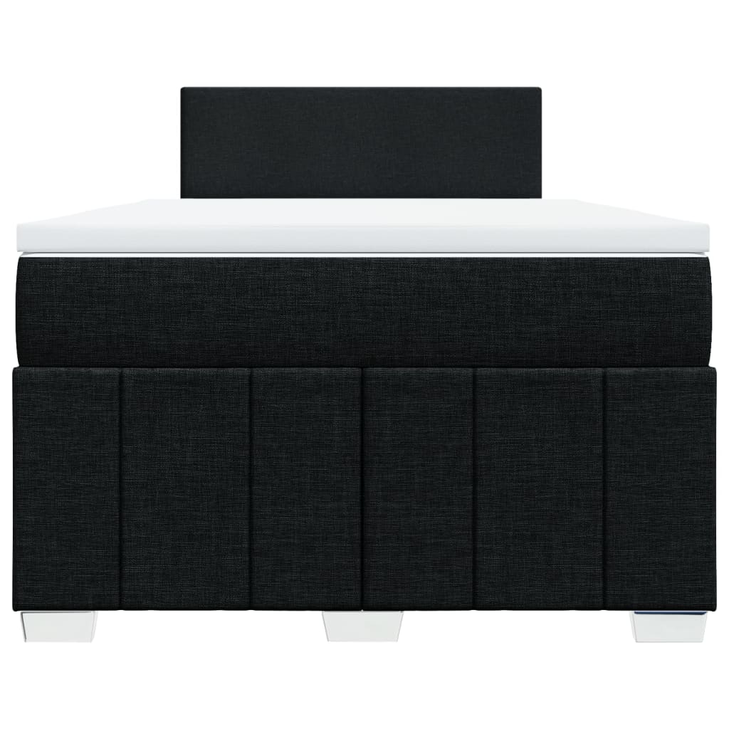 Boxspring met matras stof zwart 120x200 cm