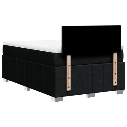 Boxspring met matras stof zwart 120x200 cm