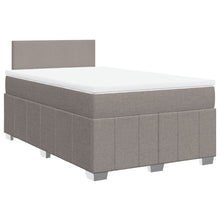 Boxspring met matras stof taupe 120x200 cm