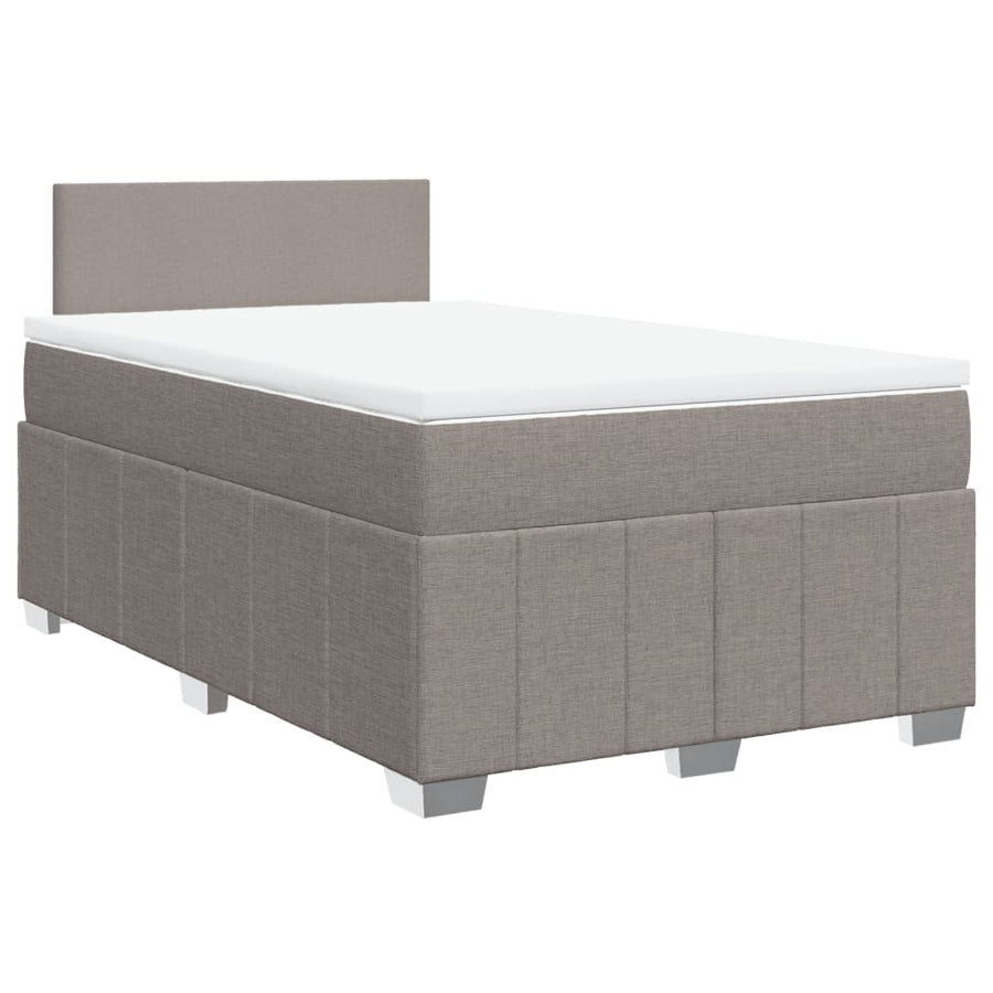 Boxspring met matras stof taupe 120x200 cm
