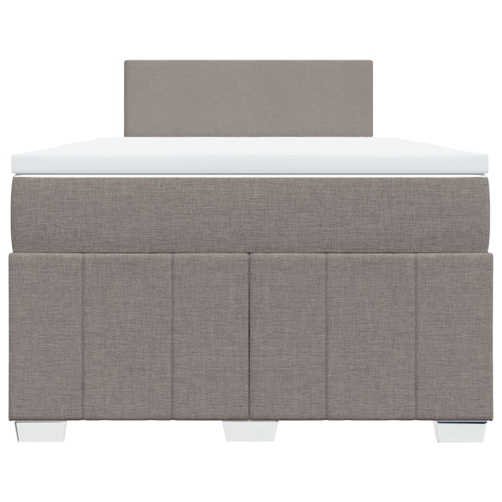 Boxspring met matras stof taupe 120x200 cm