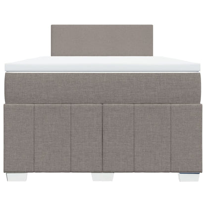 Boxspring met matras stof taupe 120x200 cm