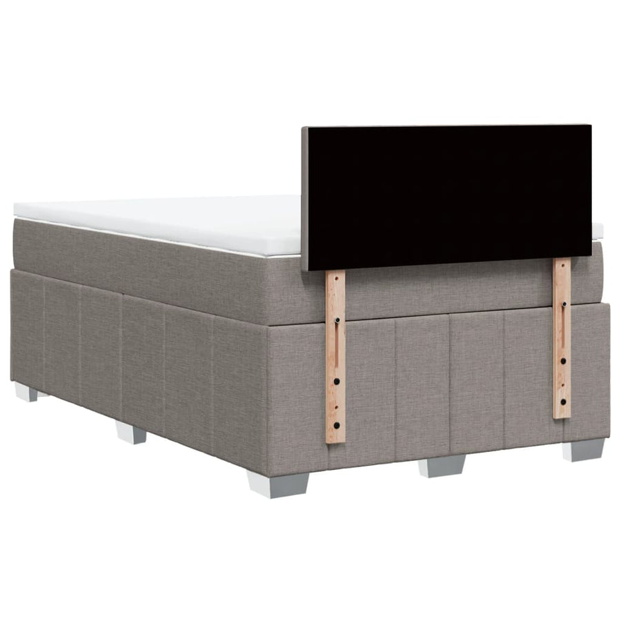 Boxspring met matras stof taupe 120x200 cm