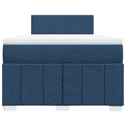 Boxspring met matras stof blauw 120x200 cm