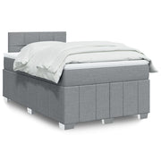 Boxspring met matras 120x200 cm grijs stof