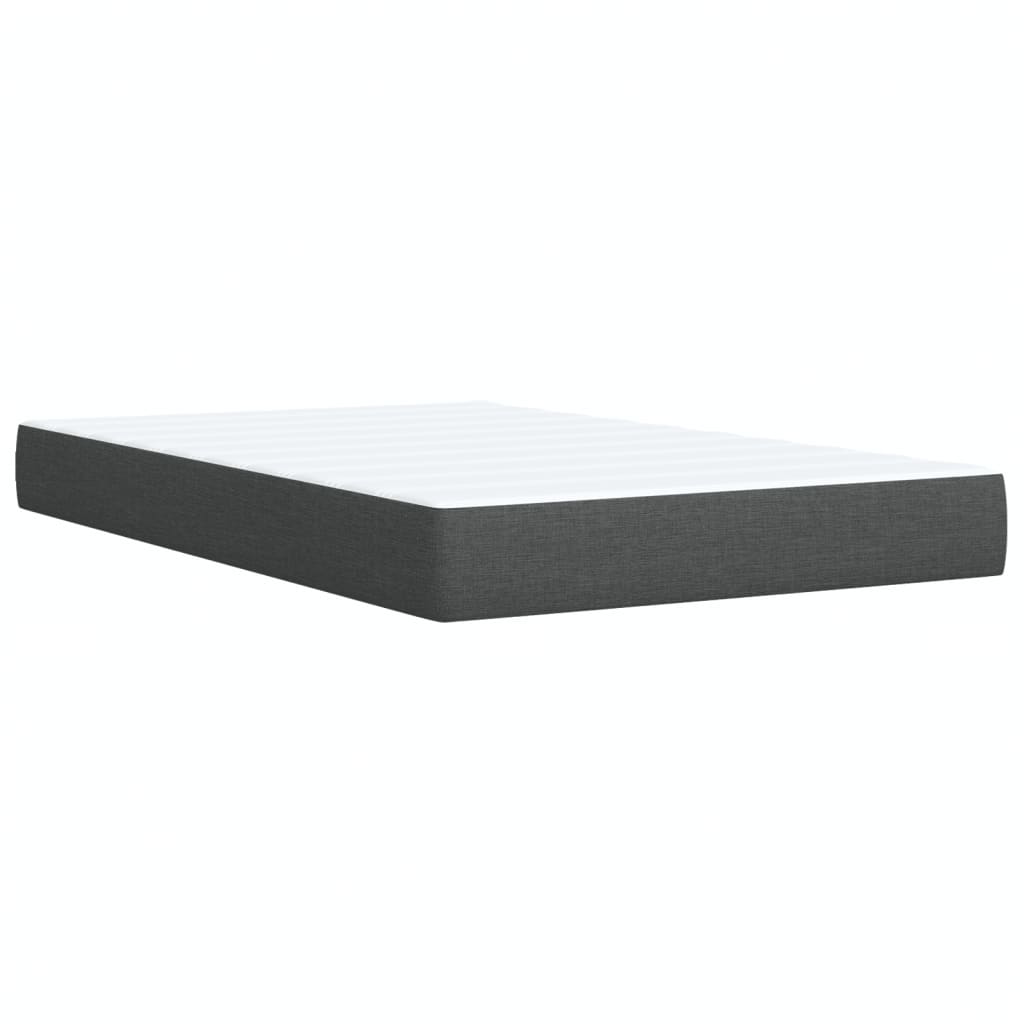 Boxspring met matras stof donkergrijs 120x200 cm