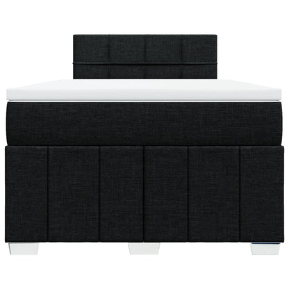Boxspring met matras stof zwart 120x200 cm